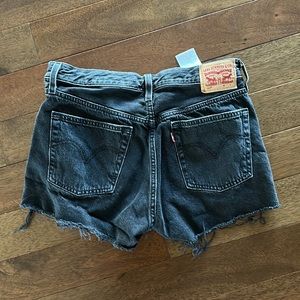 Levi’s 501 Black Denim Shorts size 30 Button Fly